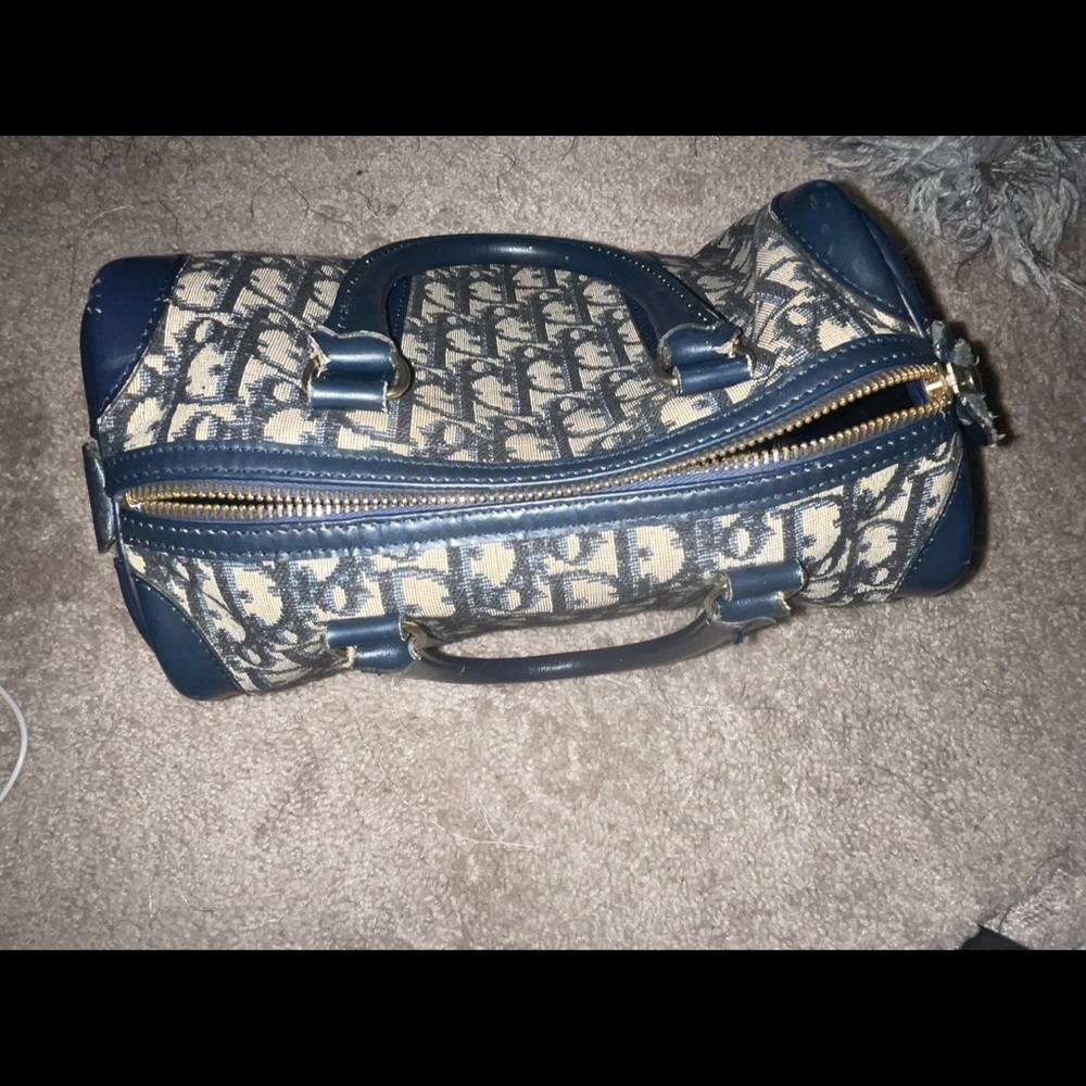Vintage Dior Trotter bag in Navy Blue - Picture 5 of 6